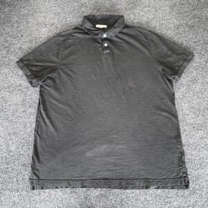 Forty Five Polo Shirt Mens XL Gray‎ Huckberry Short Sleeve Casual Cotton Knit